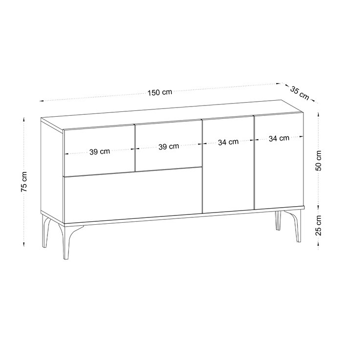 Hanah Home Glise - Dec0023 Consola Blanco y Negro Hanah Home Glise - Dec0023 Consola Blanco y Negro